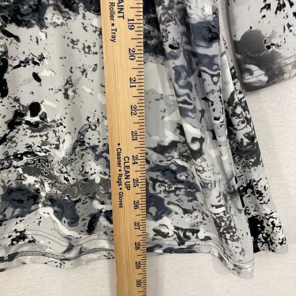 Sympli size 16 Black White Artsy Cold Shoulder Stretch Knit Tunic Comfy - Picture 6 of 10